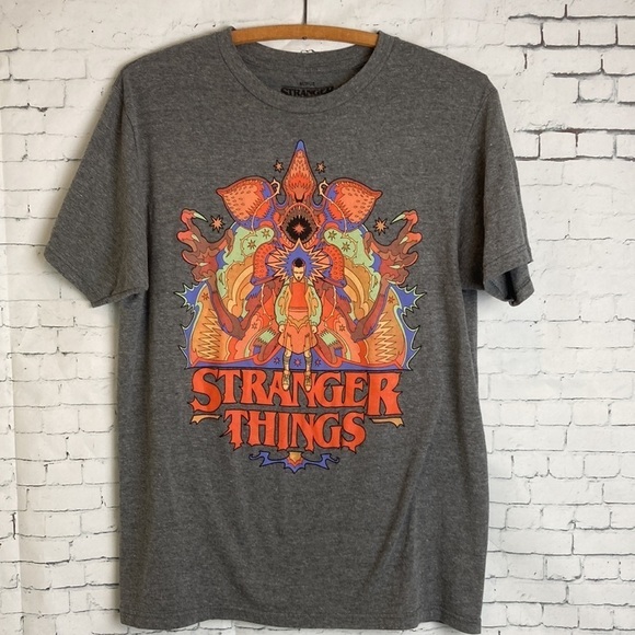 Stranger Things Netflix Gray Graphic Two T-Shirt Bundle in Unisex Medium Eleven - Picture 4 of 16